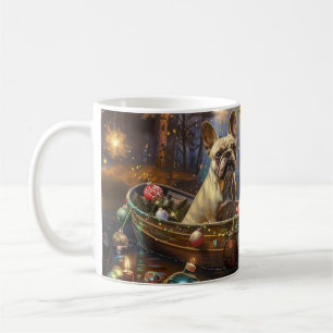 Französischer Bulldog Weihnachtsfest Reise Kaffeetasse