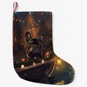 Französischer Bulldog Weihnachtsfest Reise Kleiner Weihnachtsstrumpf