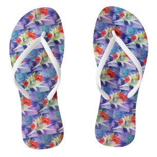 Französischer Bulldog Welpe auf einem Leaf, Dinge Flip Flops