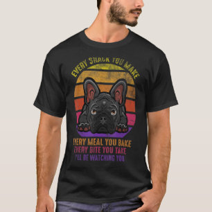 Französischer Bulldog Welpe Retro Bulldog Hund T-Shirt