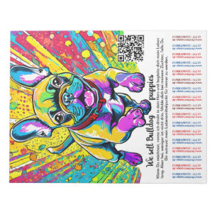 Französischer Bulldog Welpenriss vom Flyer Notizblock