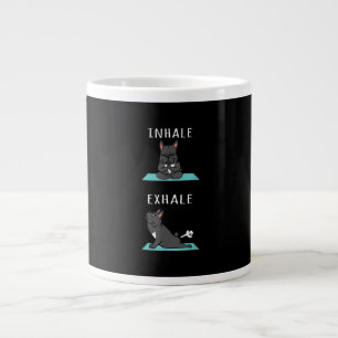 Französischer Bulldog Yoga Inhale Exhale Funny Dog Jumbo-Tasse
