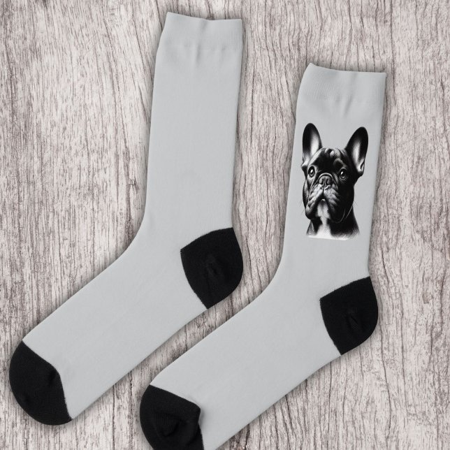 Französischer Bulldog zeichnend Socken (Von Creator hochgeladen)