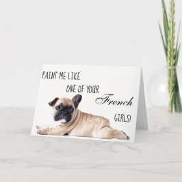 Französischer Bulldog-Zitat | Valentinenkarte Feiertagskarte