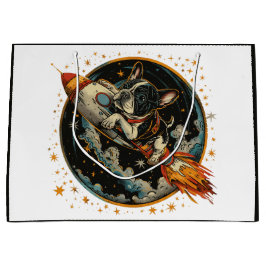 Französischer Bulldogge-Astronaut Große Geschenktüte
