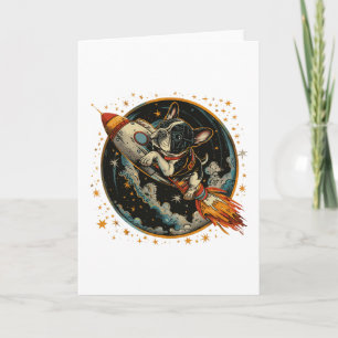 Französischer Bulldogge-Astronaut Karte