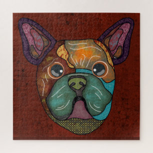 Französischer Bulldogge hässliches Gesicht Jigsaw  Puzzle