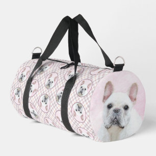 Französischer Bulldogge Malerei Weißes Cream Pet H Duffle Bag