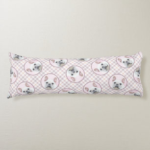 Französischer Bulldogge Malerei Weißes Cream Pet H Seitenschläferkissen