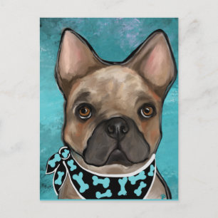 FRANZÖSISCHER BULLDOGGE POSTKARTE