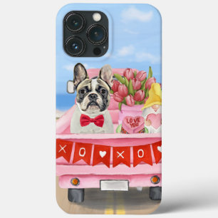 Französischer Bulldogge Valentinstag-LKW  Case-Mate iPhone Hülle