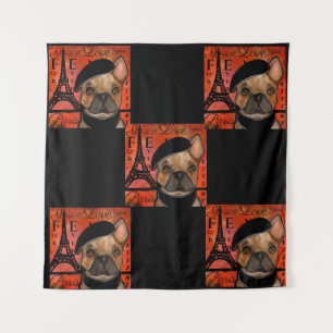 FRANZÖSISCHER BULLDOGGE WANDTEPPICH