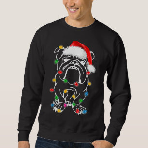 Französischer Bulldogge Weihnachten leuchtet auf H Sweatshirt