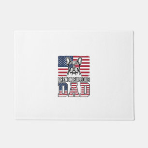 Französischer Bulldoggen-Vater Patriotisch Vintage Fußmatte