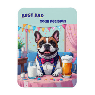 Französischer Bulldoggen-Vater Vatertag Magnet
