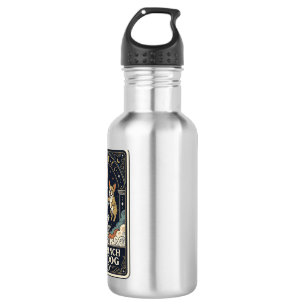 Französischer Bulldoggen-Vater Vintage-Skelett-Tar Edelstahlflasche