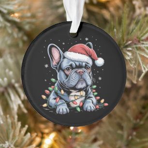 Französischer Bulldoggenliebhaber Frenchie Weihnac Ornament