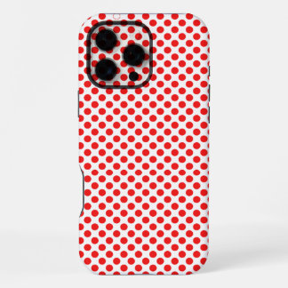 Französischer Chic in Rot-Weiß-Polka-Punkten Ästhe iPhone 16 Pro Max Hülle