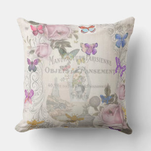 Französischer Chic,landhausstil,Blumenmuster,Rosen Kissen
