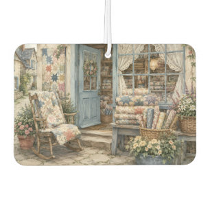 Französischer Cottagecore-Quiltladen Wasserfarbe  Autolufterfrischer