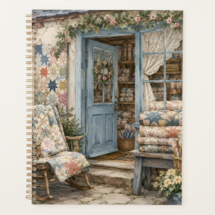 Französischer Cottagecore-Quiltladen-Wasserfarbe Planer