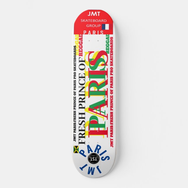 FRANZÖSISCHER DRUCK VON PARIS 8 1/4" Skateboarddec Skateboard (Vorderseite)