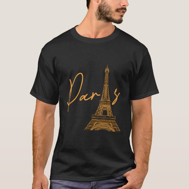 Französischer Eiffelturm Frankreich - Europa Reise T-Shirt (Vorderseite)