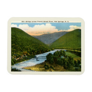 Französischer Fluss, Hot Springs, NC Vintag Style Magnet