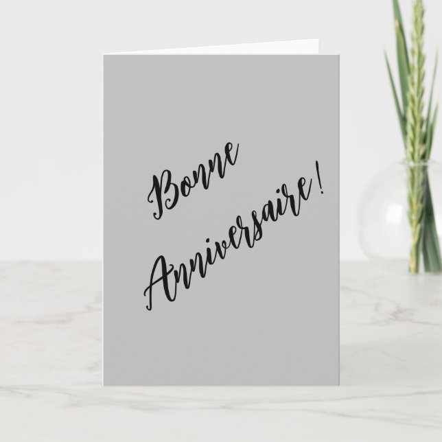 Französischer Geburtstag Karte (Vorderseite)