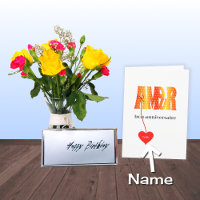 Französischer Geburtstag personalisierter Name AMO