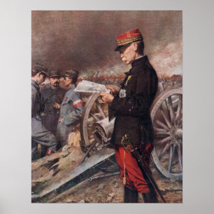 Französischer General Joseph Gallieni durch Poster