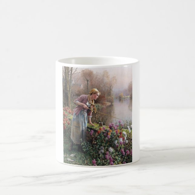 Französischer Girlanfang in der Bretagne Kaffeetasse (Mittel)