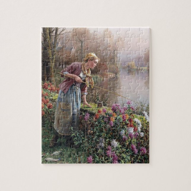 Französischer Girlanfang in der Bretagne Puzzle (Vertikal)