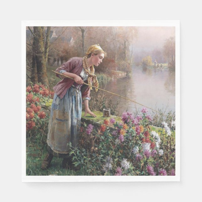 Französischer Girlanfang in der Bretagne Serviette (Vorderseite)