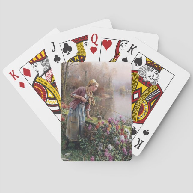 Französischer Girlanfang in der Bretagne Spielkarten (Rückseite)