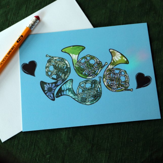 Französischer Horn Marching Band Klassenlehrer Postkarte (Von Creator hochgeladen)