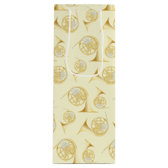 Französischer Horn-Musiklehrer Geschenktüte Für Weinflaschen (Vorderseite)