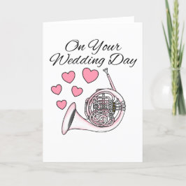 Französischer Horn Wedding Card Blasmusiker Dankeskarte