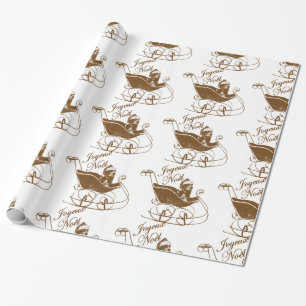 Französischer Joyeux Noel Basset Hound Hund Schlit Geschenkpapier