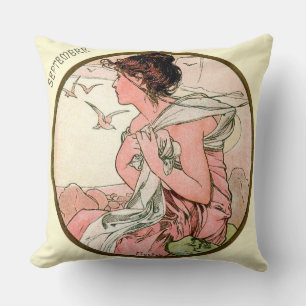 Französischer Jugendstil September Kissen