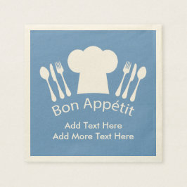 Französischer Koch Bon Appetit Fügen Sie Ihren eig Serviette