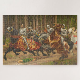 Französischer König Karl der Kühne zu Pferd Puzzle