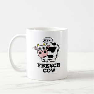 Französischer Kuh Funny Animal Pub Kaffeetasse