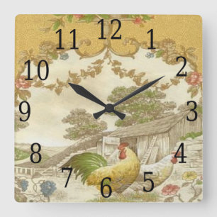 Französischer Landhahn Hühnerstall Uhr
