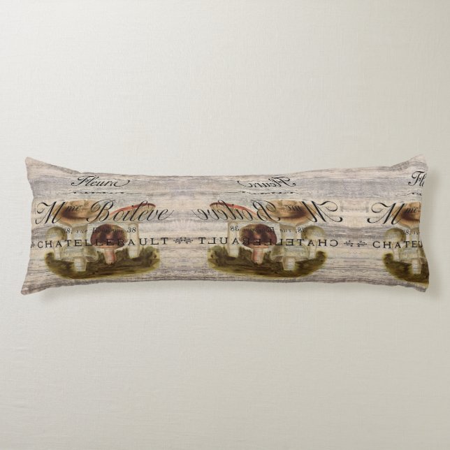 französischer ländlicher Märchenwaldpilz Seitenschläferkissen (Vorderseite)