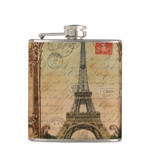 Französischer Landsmann moderner Vintager Pariseif Flachmann