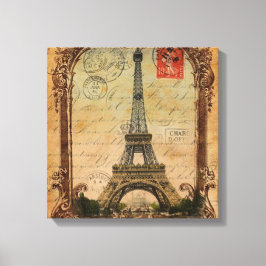 Französischer Landsmann moderner Vintager Pariseif Leinwanddruck