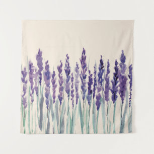 Französischer Lavendel: Aquarellbilder Wandteppich