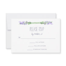 Französischer Lavendel auf White Wedding RSVP