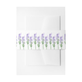 Französischer Lavendel in Wasserfarbe auf Weiß Einladungsbanderole